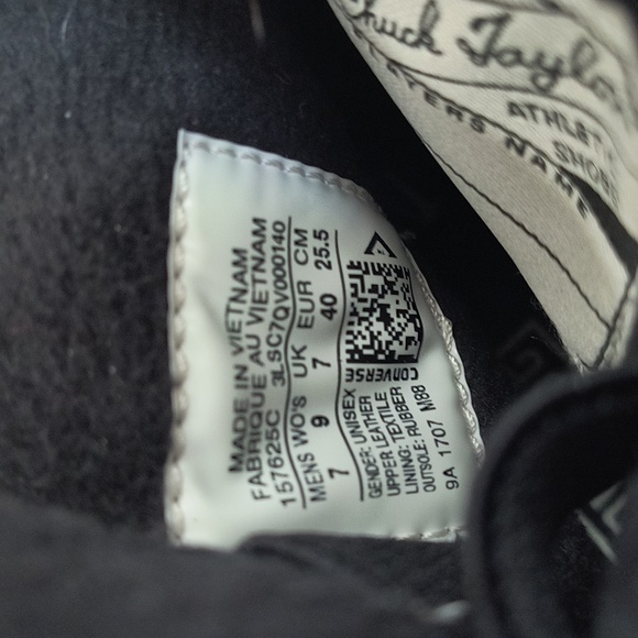 Converse CTAS 70 Punk Boot Hi Size 7 Mens / 9 Womens - Picture 8 of 9